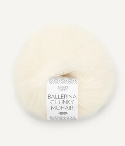 Sandnes Ballerina Chunky Mohair 1012 Hvit