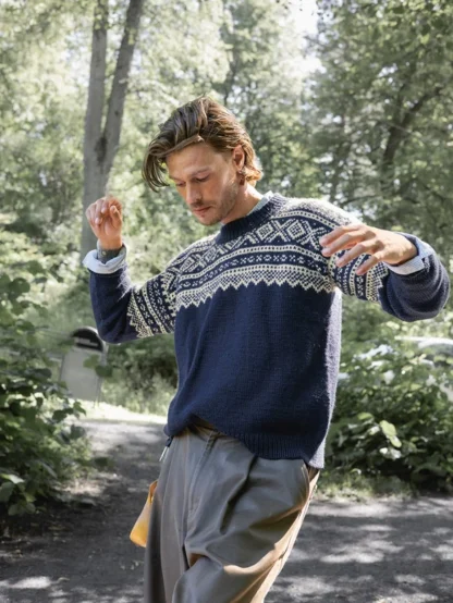 Sandnes Garn 2410-03 Marius sweater for a man - Heleen Design