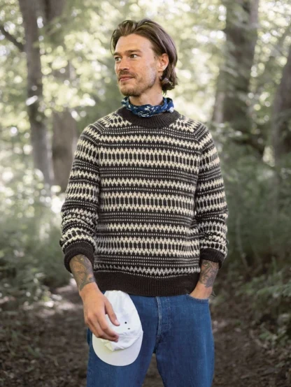 Sandnes Garn 2410-05 Kleiva sweater for men - Heleen Design