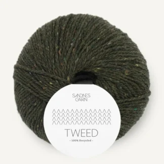 Sandnes Tweed Recycled 9585 Olivengronn