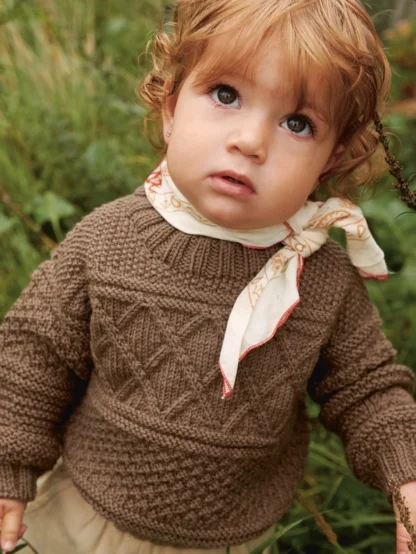 Sandnes Garn 2413-01 Guernsey Sweater Baby - Heleen Design