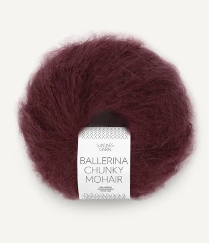 Sandnes Ballerina Chunky Mohair 4372 Deep Burgundy - Heleen Design